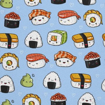 OUTDOOR DEKSTOFFE OXFORD - Motiv Kawaii-Sushi 2 I DX542