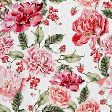 VANJSKI DEKOSTOFFE OXFORD - Motiv Rosen und Johannisbeeren I DX439