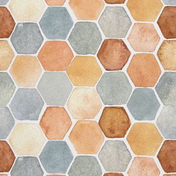 VANJSKI DEKOSTOFFE OXFORD - Motiv geometrisch sechseckig I DX194