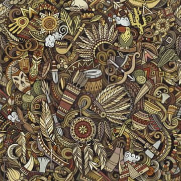 VANJSKI DEKOSTOFFE OXFORD - Motiv die Indianer Accessoires I DX603