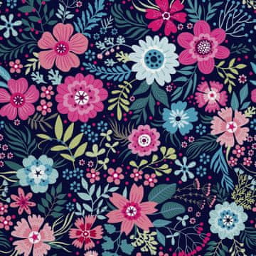 VANJSKI DEKOSTOFFE OXFORD - Motiv kleine rebele Blumen I DX444