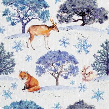 VANJSKI DEKOSTOFFE OXFORD - Motiv Wald u Schneeflockenu