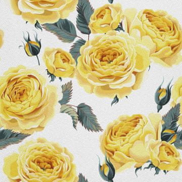 VANJSKI DEKOSTOFFE OXFORD - Motiv gelbe Rosen 2