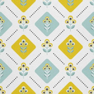 VANJSKI DEKOSTOFFE OXFORD - Motiv abstrakte blumen skandinavisch