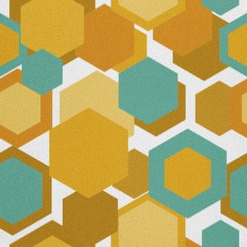 VANJSKI DEKOSTOFFE OXFORD - Motiv geometrische Sechsecke 2