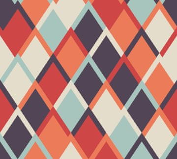 VANJSKI DEKOSTOFFE OXFORD - Motiv geometrisches Rautenmuster I DR158