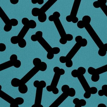 VANJSKI DEKOSTOFFE OXFORD - Motiv schwarze Würfel auf blauem