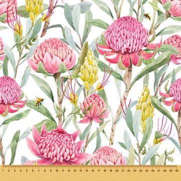 VANJSKI DEKOSTOFFE OXFORD - Motiv rosa Pfingstrosen I DR054