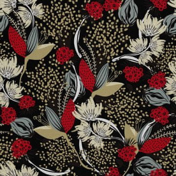 VANJSKI DEKOSTOFFE OXFORD - Motiv künstlerische Blumen