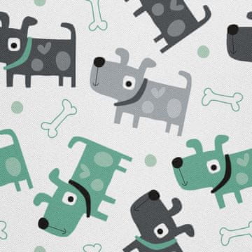 VANJSKI DEKOSTOFFE OXFORD - Motiv Hund und Knochen