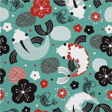 VANJSKI DEKOSTOFFE OXFORD - Motiv asiatischer Fisch