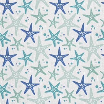 VANJSKI DEKOSTOFFE OXFORD - Motiv blauer Seestern