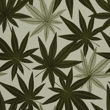 OUTDOOR DEKOSTOFFE OXFORD - Motiv grüne Cannabisblätter