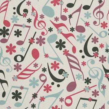 OUTDOOR DEKOSTOFFE OXFORD - Motiv Musicnoten