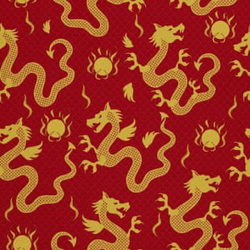 VANJSKI DEKOSTOFFE OXFORD - Motiv Asiatische Drachen