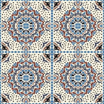 VANJSKI DEKOSTOFFE OXFORD - Motiv Blumen-Mandala I DR176