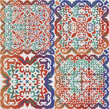 VANJSKI DEKOSTOFFE OXFORD - Motiv mexikanische Talavera 3