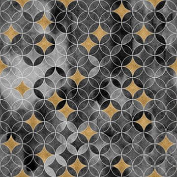 VANJSKI DEKOSTOFFE OXFORD - Motiv sich schneidende Kreise