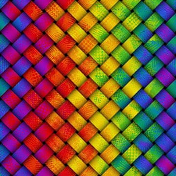VANJSKI DEKOSTOFFE OXFORD - Motiv Regenbogengeflecht