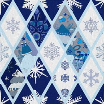 OUTDOOR DEKOSTOFFE OXFORD - Motiv geometrischer Winter