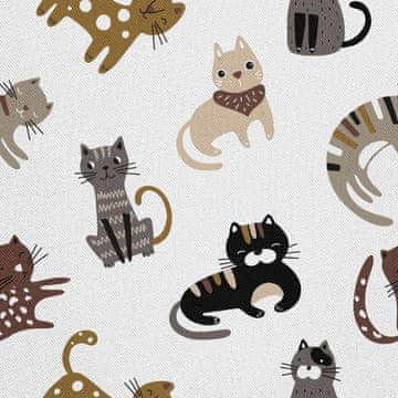 VANJSKI DEKOSTOFFE OXFORD - Motiv Katzen mit Mustern