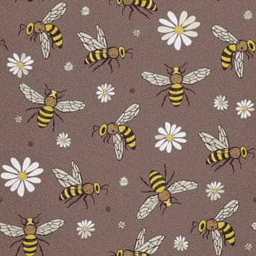 VANJSKI DEKOSTOFFE OXFORD - Motiv Biene und Blumen