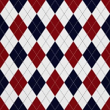 VANJSKI DEKOSTOFFE OXFORD - Motiv geometrisches Argyle-Muster 3