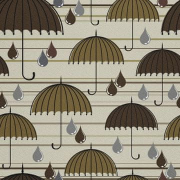VANJSKI DEKOSTOFFE OXFORD - Motiv Regenschirme im Regen