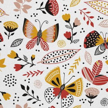 VANJSKI DEKOSTOFFE OXFORD - Motiv Schmetterlinge im Volksstil
