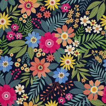 OUTDOOR DEKOSTOFFE OXFORD - Motiv rebele sommerblumen