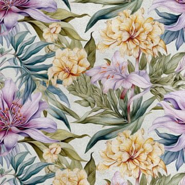 Royal Samt Stoff Polyester Zum Nähen - Motiv Blumen - RDX2805