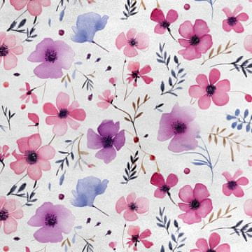 Royal Samt Stoff Polyester Zum Nähen - Motiv Blumen - RDX2954