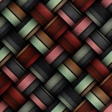 Royal Samt Stoff Polyester Zum Nähen - Motiv 3D-Zopf 2