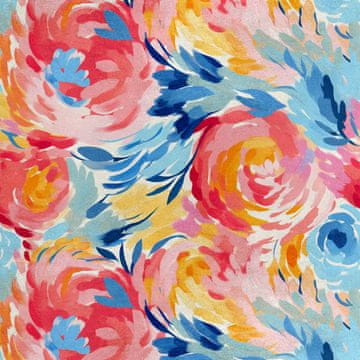 Royal Samt Stoff Polyester Zum Nähen - Motiv Abstraction - RDX2647