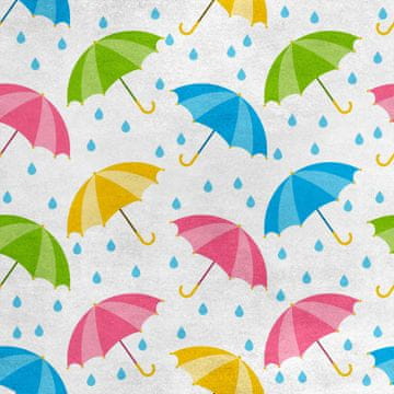 Royal Samt Stoff Polyester Zum Nähen - Motiv rebele Regenschirme Regen 2