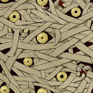 Royal Samt Stoff Polyester Zum Nähen - Motiv Zombie Mumies