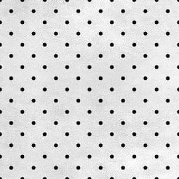 Royal Samt Stoff Polyester Zum Nähen - Motiv Schwarze Punkte auf weißem