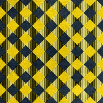 Royal Samt Stoff Polyester Zum Nähen - Motiv gelb kariert
