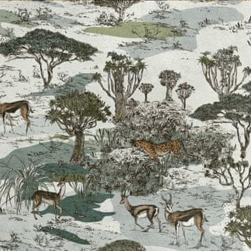 Royal Samt Stoff Polyester Zum Nähen - Motiv Tiere und Winter