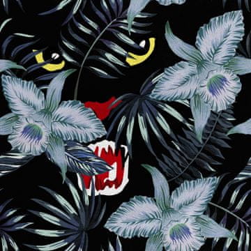 Royal Samt Stoff Polyester Zum Nähen - Motiv Schwarzer Panther