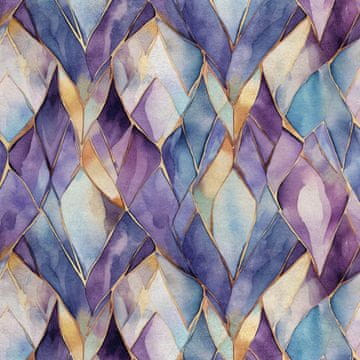 Royal Samt Stoff Polyester Zum Nähen - Motiv Abstraction - RDX2263