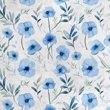 Royal Samt Stoff Polyester Zum Nähen - Motiv Blumen - RDX2104