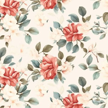 Royal Samt Stoff Polyester Zum Nähen - Motiv Blumen - RDX2550