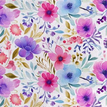 Royal Samt Stoff Polyester Zum Nähen - Motiv Blumen - RDX2236