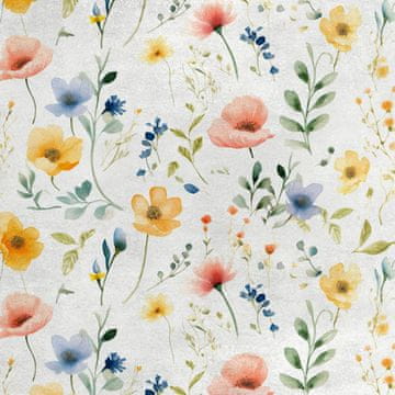 Royal Samt Stoff Polyester Zum Nähen - Motiv Blumen - RDX2156