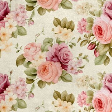 Royal Samt Stoff Polyester Zum Nähen - Motiv Blumen - RDX2410