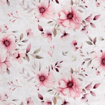 Royal Samt Stoff Polyester Zum Nähen - Motiv Blumen - RDX2522