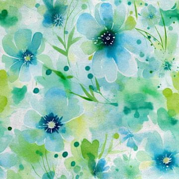 Royal Samt Stoff Polyester Zum Nähen - Motiv Blumen - RDX2463