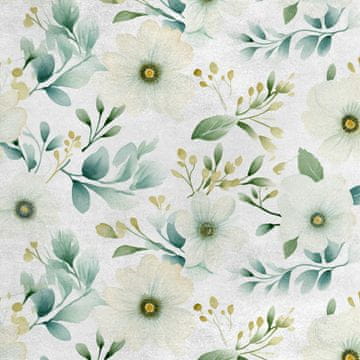 Royal Samt Stoff Polyester Zum Nähen - Motiv Blumen - RDX2315