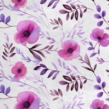 Royal Samt Stoff Polyester Zum Nähen - Motiv Blumen - RDX2378
